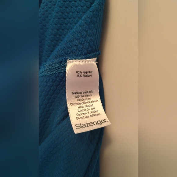 Slazenger L/S Teal Golf Shirt 1/4 zip XXL - Picture 7 of 8